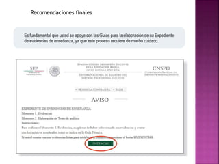Recomendaciones finales
 