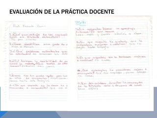 EVALUACIÓN DE LA PRÁCTICA DOCENTE
 