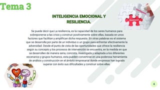 4
Se puede decir que La resiliencia, es la capacidad de los seres humanos para
sobreponerse a las crisis y construir positivamente sobre ellas, basada en unos
factores que facilitan y amplifican dicha respuesta. En otras palabras es el sistema
que se desarrolla por parte de un individuo o un grupo para enfrentar efectivamente la
adversidad. Desde el punto de vista de las oportunidades que ofrece la resiliencia
según su concepto y los procesos de intervención se encuentra, en la medida en que
se desarrollen de manera seria, concreta, investigada y adaptada a los diferentes
escenarios y grupos humanos, esta pueden convertirse en una poderosa herramienta
de análisis y construcción en el ámbito empresarial donde empresas han logrado
superar con éxito sus dificultades y construir sobre ellas.
 