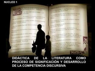 NUCLEO 1 DIDÁCTICA DE LA LITERATURA COMO PROCESO DE SIGNIFICACIÓN Y DESARROLLO DE LA COMPETENCIA DISCURSIVA 