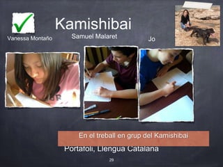 Kamishibai
Portafoli, Llengua Catalana
29
En el treball en grup del Kamishibai
Vanessa Montaño Samuel Malaret Jo
 