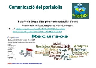 Micro tallers TAC http://sites.google.com/site/microtallerstac/ Xavier Suñé 
Micro tallers: https://sites.google.com/site/...