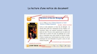 La lecture d’une notice de document
 