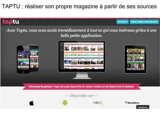 TAPTU : réaliser son propre magazine à partir de ses sources 
 