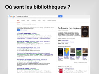 Où sont les bibliothèques ? 
 