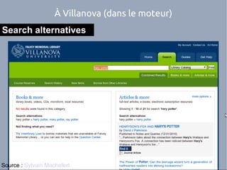 Search alternatives 
Source : Sylvain Machefert 
 