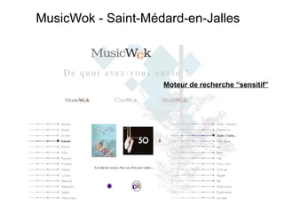 MusicWok - Saint-Médard-en-Jalles 
Moteur de recherche “sensitif” 
188 
 