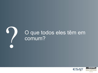 O que é uma inovação?
11
? O que todos eles têm em
comum?
 