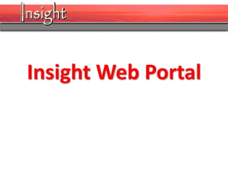 Insight Web Portal 