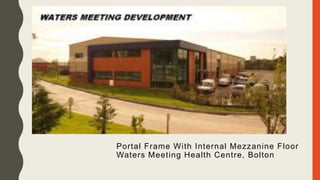 Portal Frame With Internal Mezzanine Floor
Waters Meeting Health Centre, Bolton
 