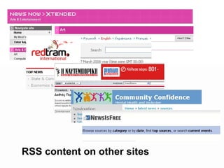 RSS on other sites RSS content on other sites 