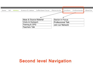 Second level Navigation  