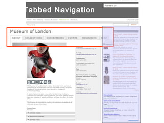Tabbed navigation Tabbed Navigation   