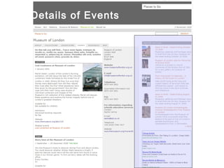 events Details of Events 