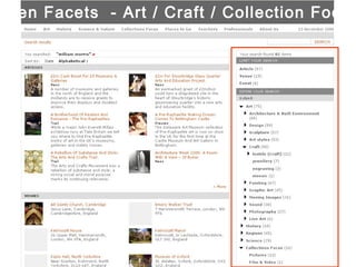 open facet – art /craft Open Facets  - Art / Craft / Collection Focus  