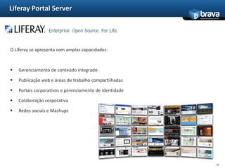Principais CaracterísticasFunções Sociais - Colaboração socialEmbora as equipes possam ser formadas por papéis formais dentro da organização, elas também podem ser formadas por papéis informais. Portais habilitam essas equipes a se reunirem. Por exemplo, uma equipe de especialistas em diversas áreas de uma empresa podem colaborar vários projetos que estão trabalhando individualmente.22