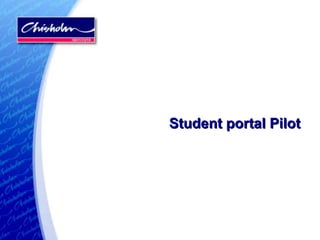 Student portal Pilot 