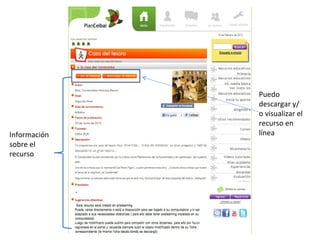Información sobre el recurso Puedo descargar y/o visualizar el recurso en línea 