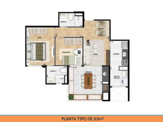 PLANTA TIPO DE 63m² 