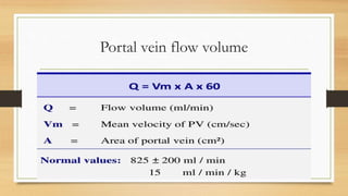Portal vein flow volume
 