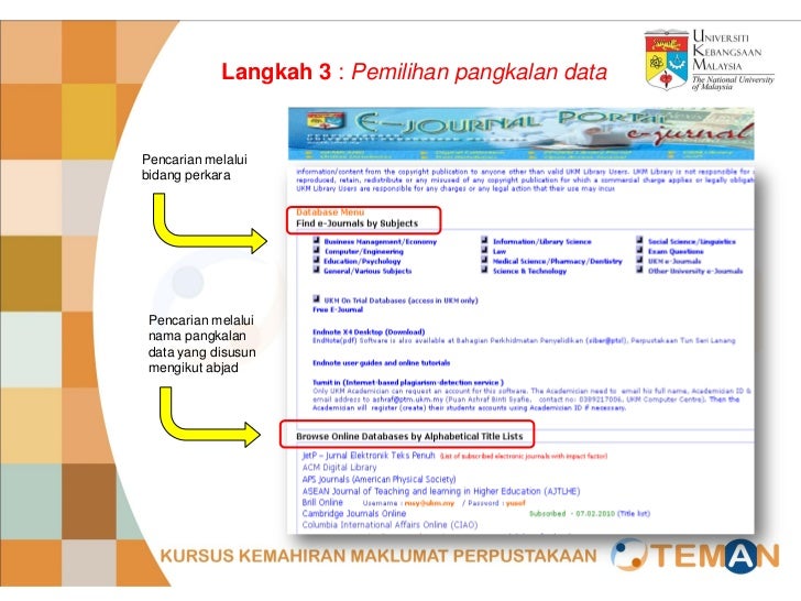 Kemahiran Portal e-Jurnal UKM