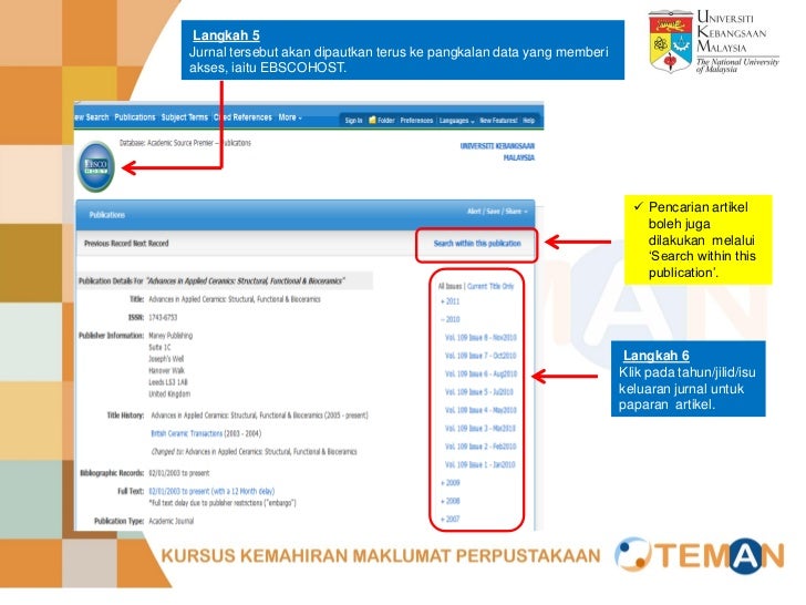 Kemahiran Portal e-Jurnal UKM