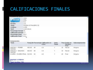 CALIFICACIONES FINALES
 