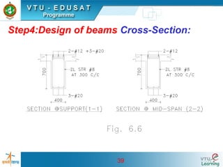 39
Step4:Design of beams Cross-Section:
 