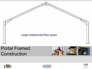Portal Framed
Construction
Large unobstructed floor space
 