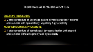 Devascularization Portal hypertension | PPTX