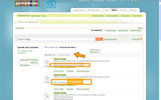 Portal de Periódicos da CAPES
Em “Todas Versões” apresenta o registro em diferentes fontes.
Para retornar ao resultado da busca clique no X em “Refinado por”:
 