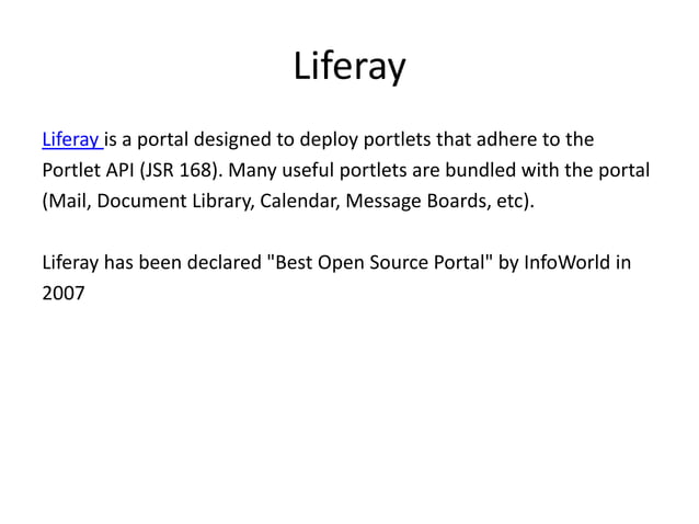 Java Portal platforms presentation | PPT | Free Download