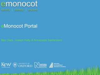 eMonocot Portal,[object Object],Ben Clark, Joseph Kelly & Annapaola Santarsiero,[object Object]