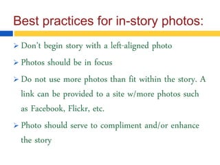 Portal- Using In-Story Photos | PPT