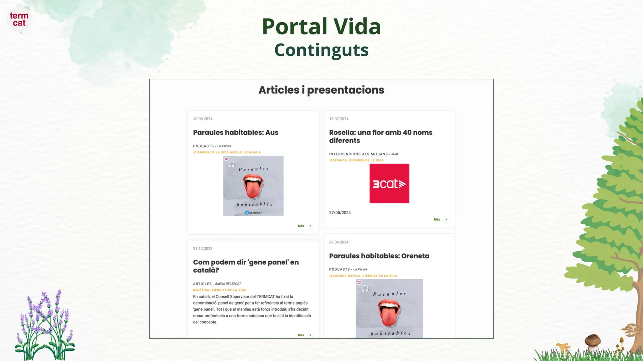 Portal Vida: La terminologia de les ciències de la vida amb un sol clic. M. Antònia Julià