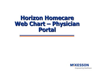 Horizon Homecare Web Chart – Physician Portal 