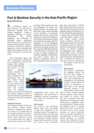 Port and Maritime Security in the Asia-Pacific Region - American Chamber of Commerce Indonesia - The Executive Exchange magazine - 2011