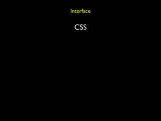 Interface

 CSS
 