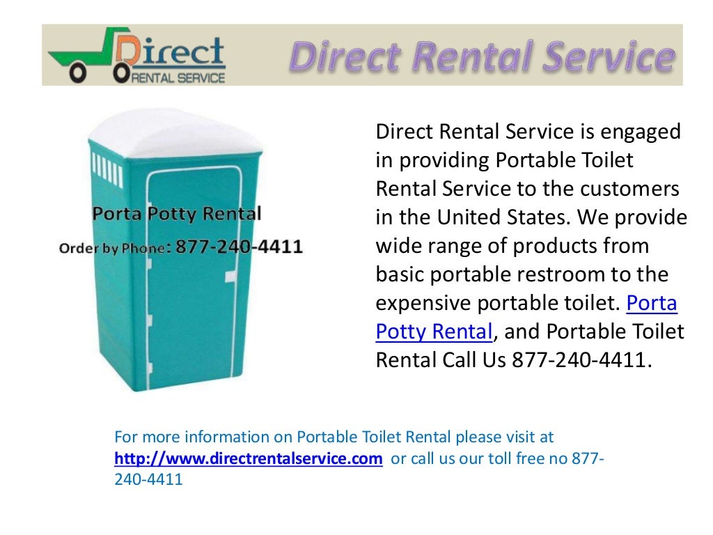 Porta Potty Rental Direct Rental Service