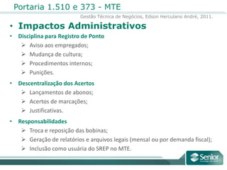 Impactos AdministrativosDisciplina para Registro de PontoAviso aos empregados;