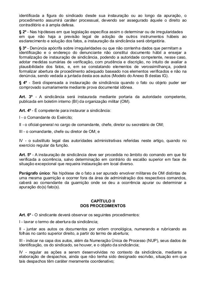 Portaria cmt ex n 107 de 13 fev2012 manual de sindic ncia