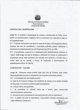 Portaria Fórum da Comarca de Cláudia/MT 2012