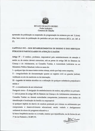 Portaria Fórum da Comarca de Cláudia/MT 2012