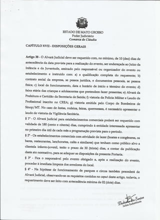 Portaria Fórum da Comarca de Cláudia/MT 2012