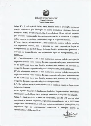 Portaria Fórum da Comarca de Cláudia/MT 2012