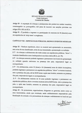 Portaria Fórum da Comarca de Cláudia/MT 2012