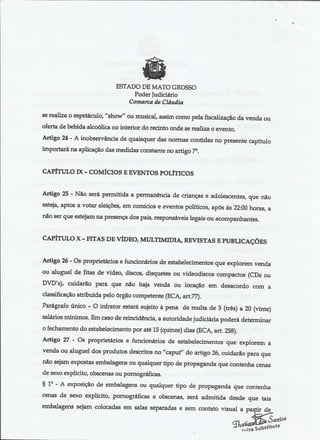 Portaria Fórum da Comarca de Cláudia/MT 2012