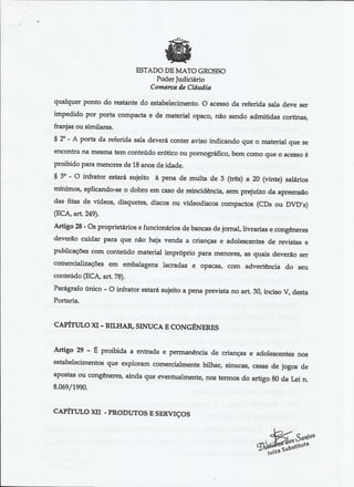 Portaria Fórum da Comarca de Cláudia/MT 2012