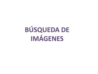 BÚSQUEDA DE
 IMÁGENES
 