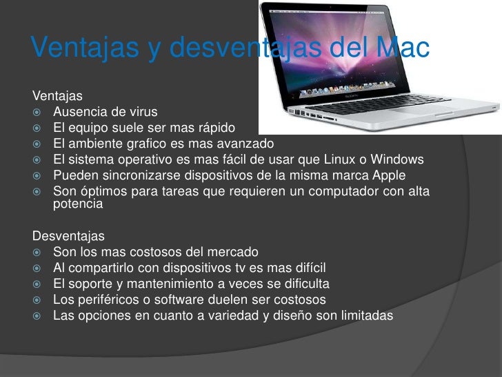 Clase De Computacion Ventajas Y Desventajas De Mac